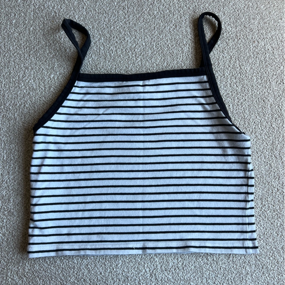 White Striped Tank Top